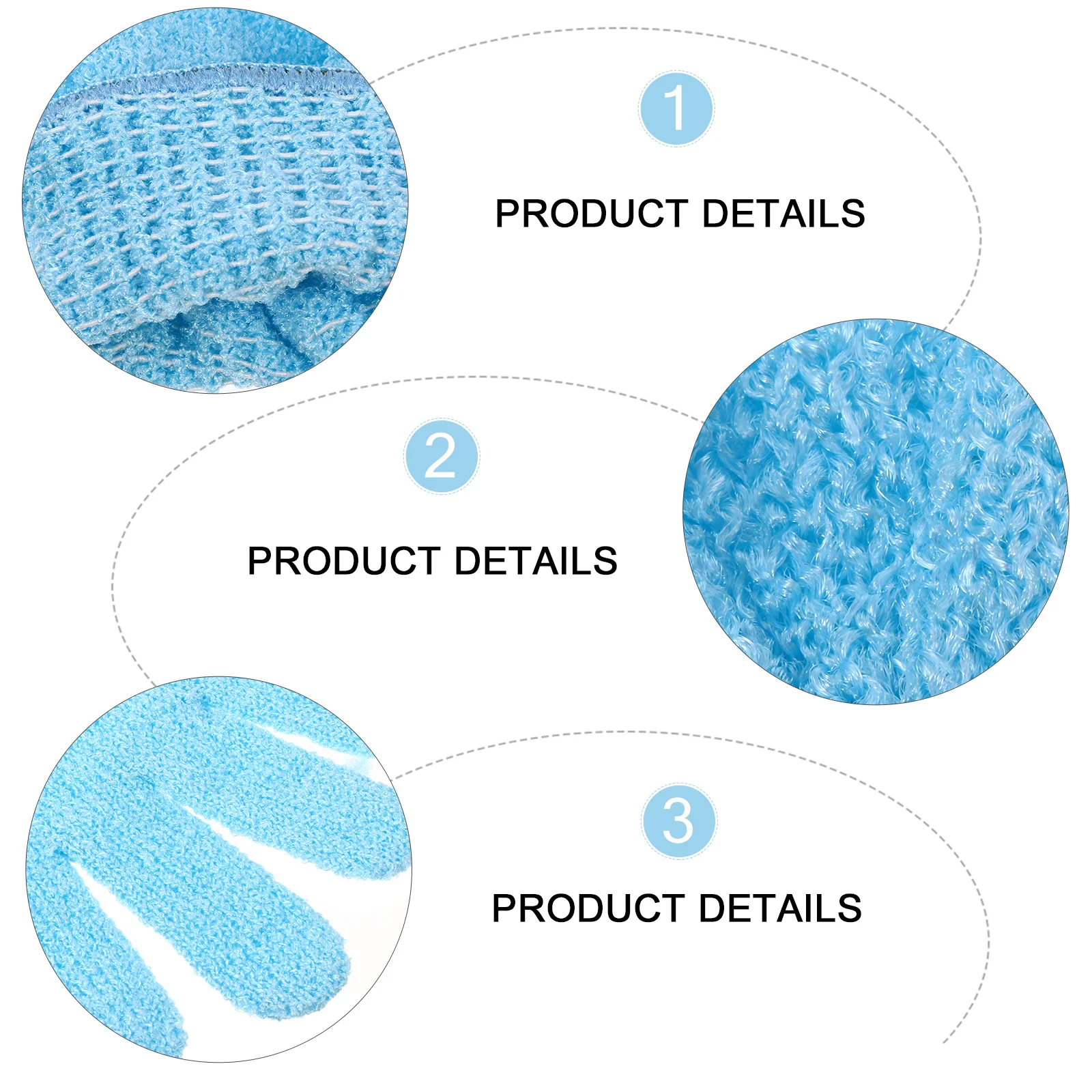 

12Pcs Bath Gloves Premium Exfoliating Shower Scrubber for Body Skin Care Deep Clean Neck Shoulders Feet Lightweight Portable