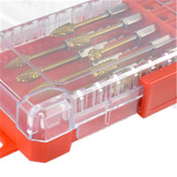 10PCS Rotary File Set, Electric Mill Cutter Woodworking Tool, Golden Double Striped Tungsten Steel Grinding Head