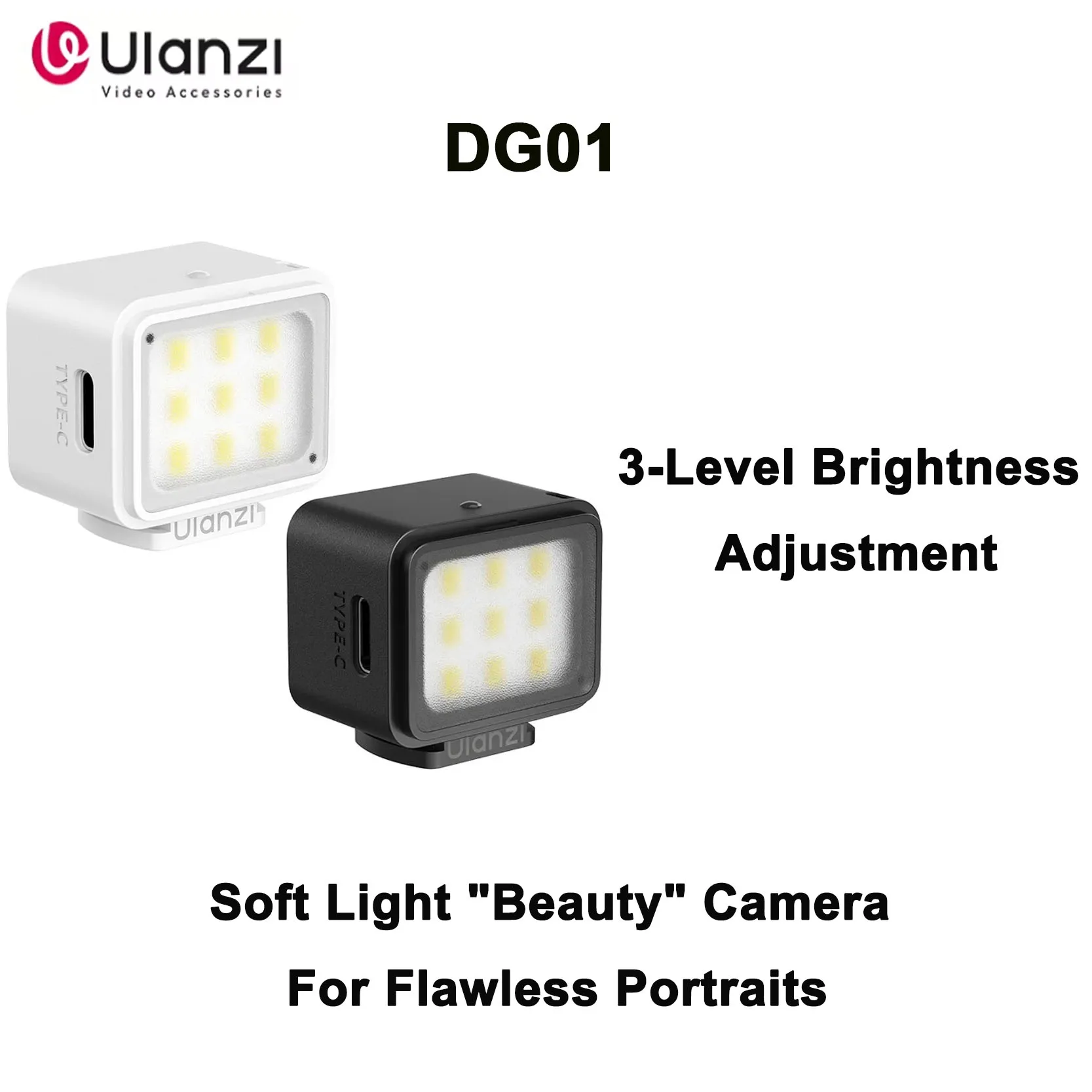 

Оригинальная мини-лампа Ulanzi DG01, мини-фонарик DJI Pocket 3, экшн-камера, вспышка для холодного багажника, удобная конструкция холодного башмака