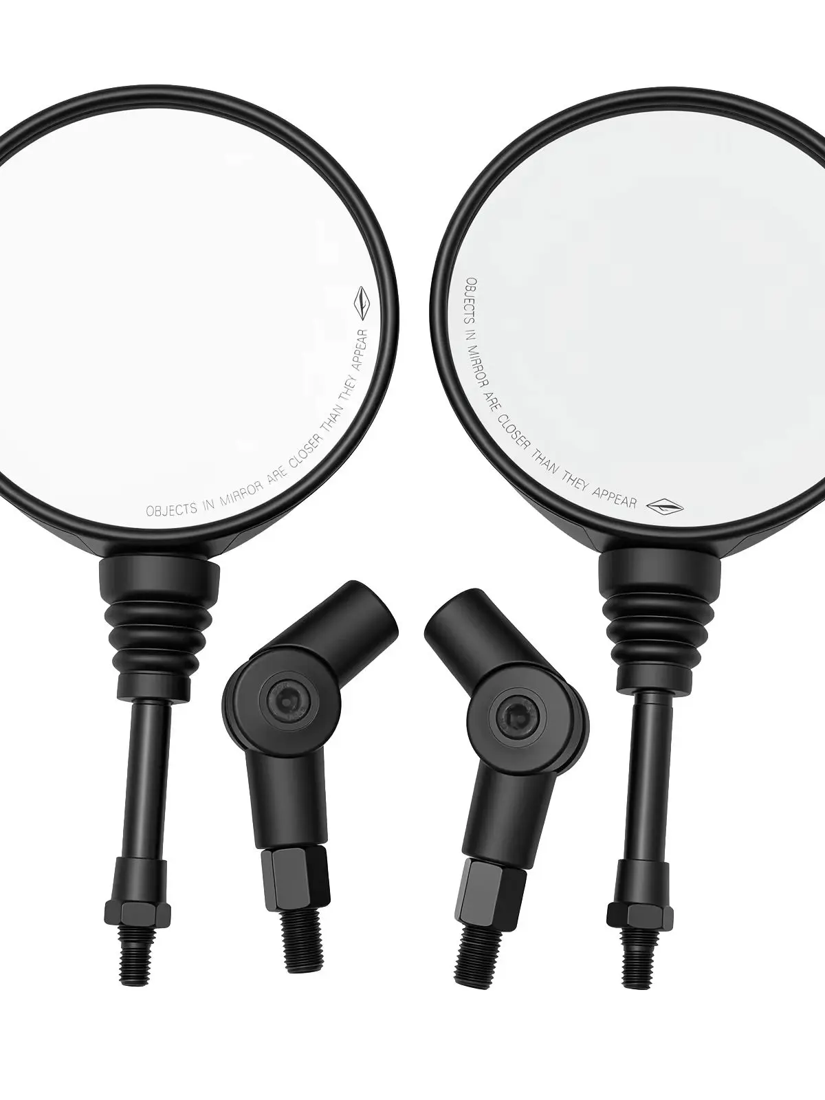 AliExpress RYSJM 1 Pair Universal Folding Round Motorcycle Side Rearview Mirrors Anti-fall 10mm Bike Rear View Mirror For Scooter E-Bike Safety