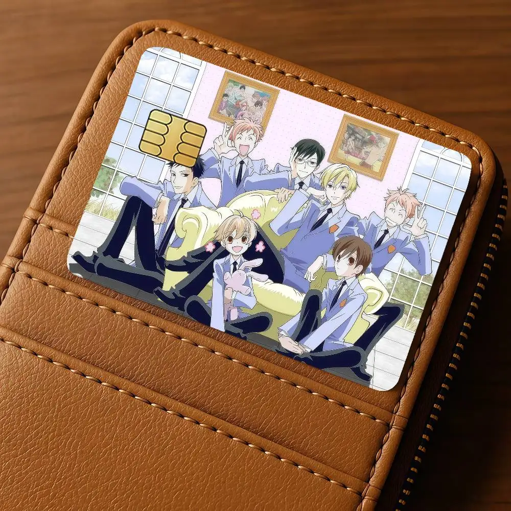 Anime Ouran High School Host Club Credit Card 4PCS Anti-scratch Waterproof Stickers for Bank Debit Decorative Protection Bus