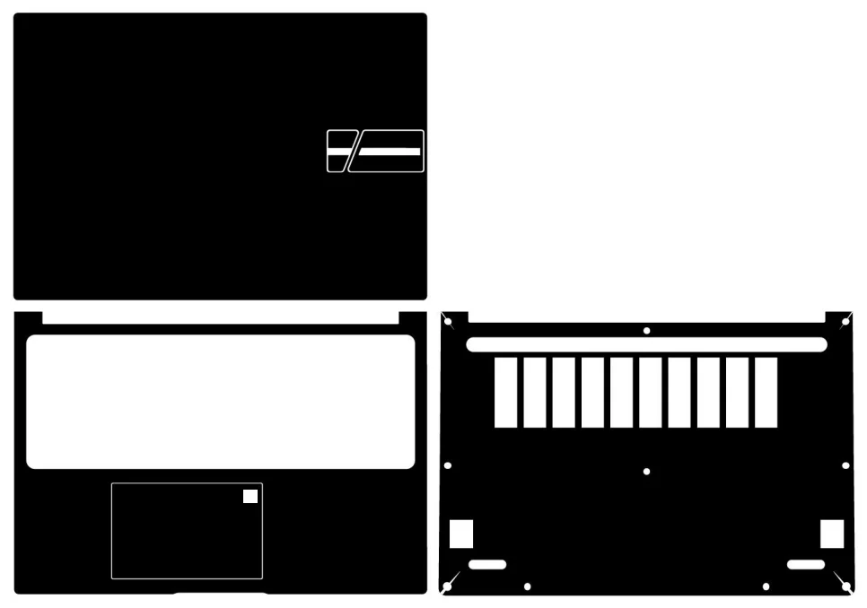 Pre-cut 1x Top+1x Palmrest+1x Bottom Skin Sticker Cover Film For ASUS Vivobook 16 OLED M1605 X1605