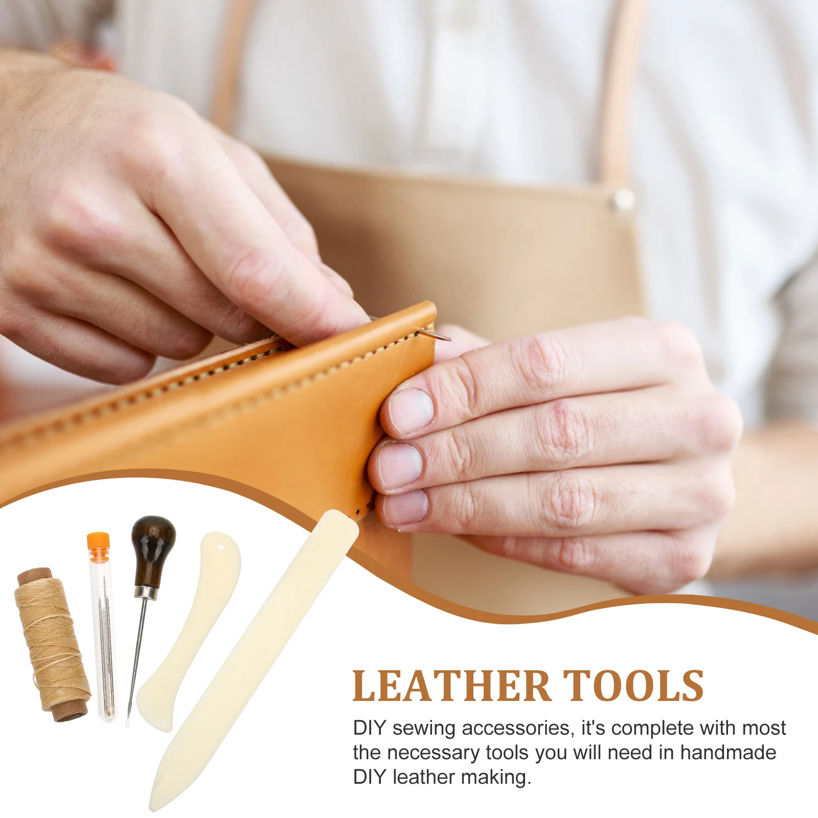 

1 set Tool Kit Book Binding Set Lightweight Portable Craft Kits Awl Needle Heavy Duty Sewing Kit For Beginners DIY