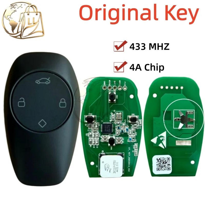 

Original Car Remote Key Keyless Smart Key 433 Mhz with 4A Chip for Leapmotor S01 T03 C11 C01 Car Smart Remote Key