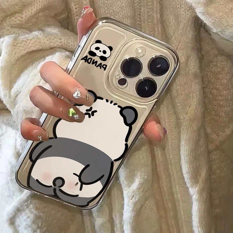 

Cute Cartoon Panda Phone Case For Samsung Galaxy S24 S23 S22 S25 Ultra Plus Shockproof Cover S22+ S23+ S24+ S25+ Shell Fundas