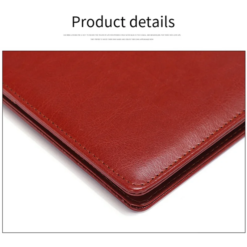 AP-A4 PU Padfolio مجلد ملفات محفظة الأعمال وثيقة حامل الحافظة المعدنية وسادة منظم المستندات حامل دائم ، C