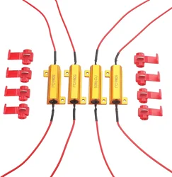 4PCS 50W 6 Ohm LED Load Resistor Indicator Ballast Flash Rate Relay for Car Turn Signal Bulbs