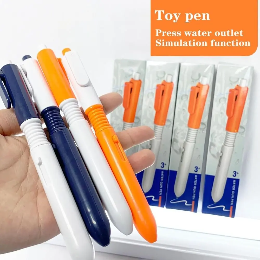 New Cartoon Prank Squirt Pen School Supplies Water Battle Props Fun Water Pen 2 in 1 Perfect Fo Rplaying Prank Retractable Pens