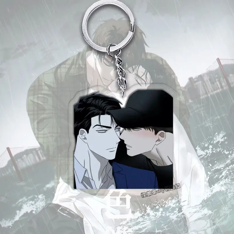 Hot Cartoon Under The Green Light Anime Keychain Matthew Raynor Acrylic Key Chain Korean BL Manwha Key Ring Bag Pendant Ornament