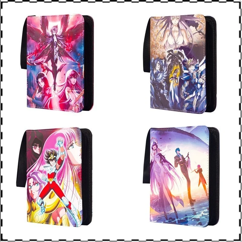 400/900pcs Saint Seiya Card Album Book Folder 4/9 Card Slots Collections Zipper Double Pocket Zipper Card Binder Holder Toy Gift