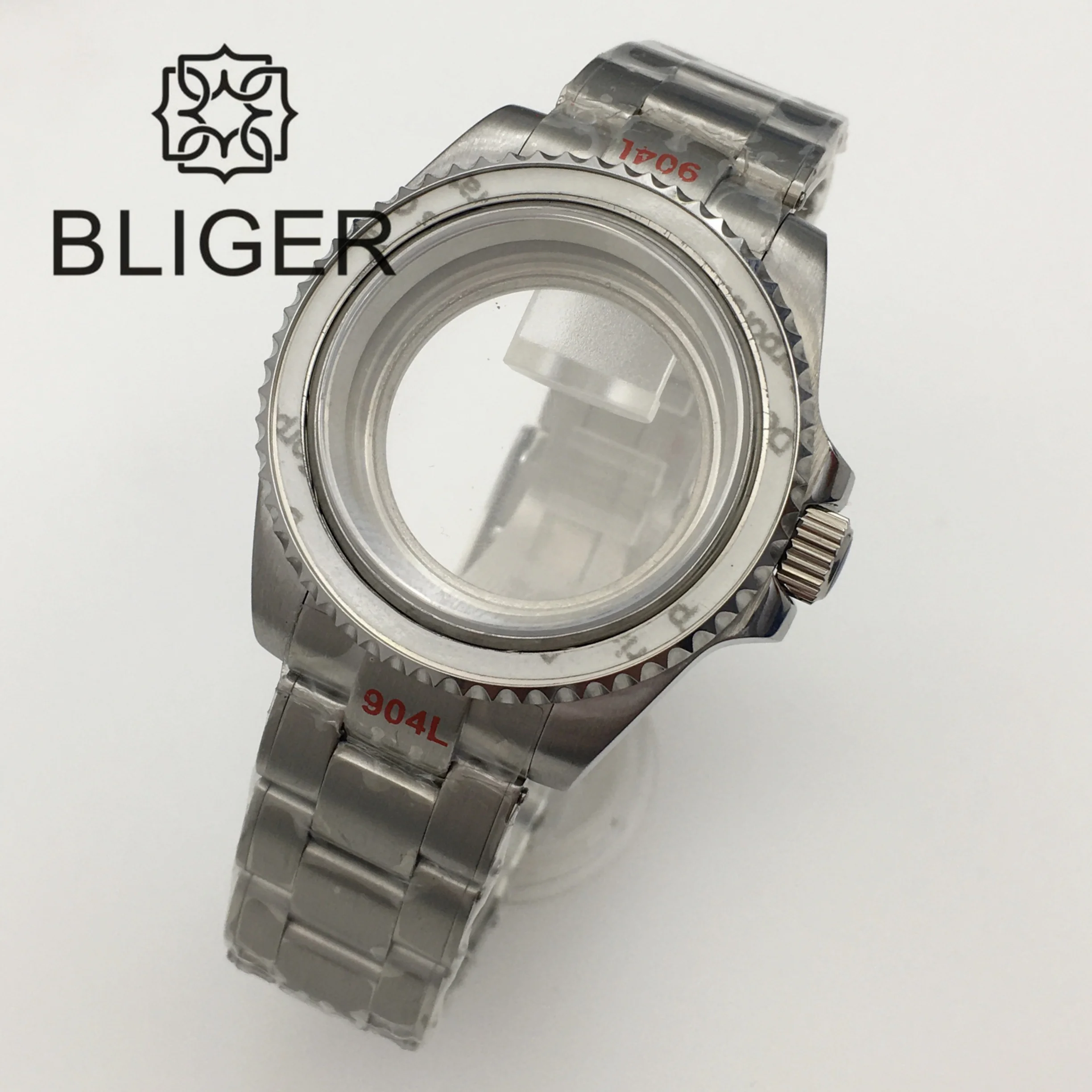 

BLIGER 40mm Watch Case Bidirectional Rotation Sapphire Glass Fit ETA 2836 NH34 NH35 Mingzhu DG 3804 Miyota8215 PT5000 9015 Movet