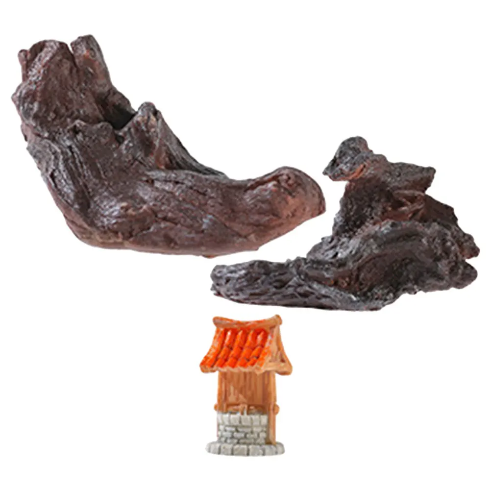 

3pcs Simulated Sunken Wood Ornaments Aquarium Fish Tank Decorations Driftwood Branches Resin Craft Landscape Accessories