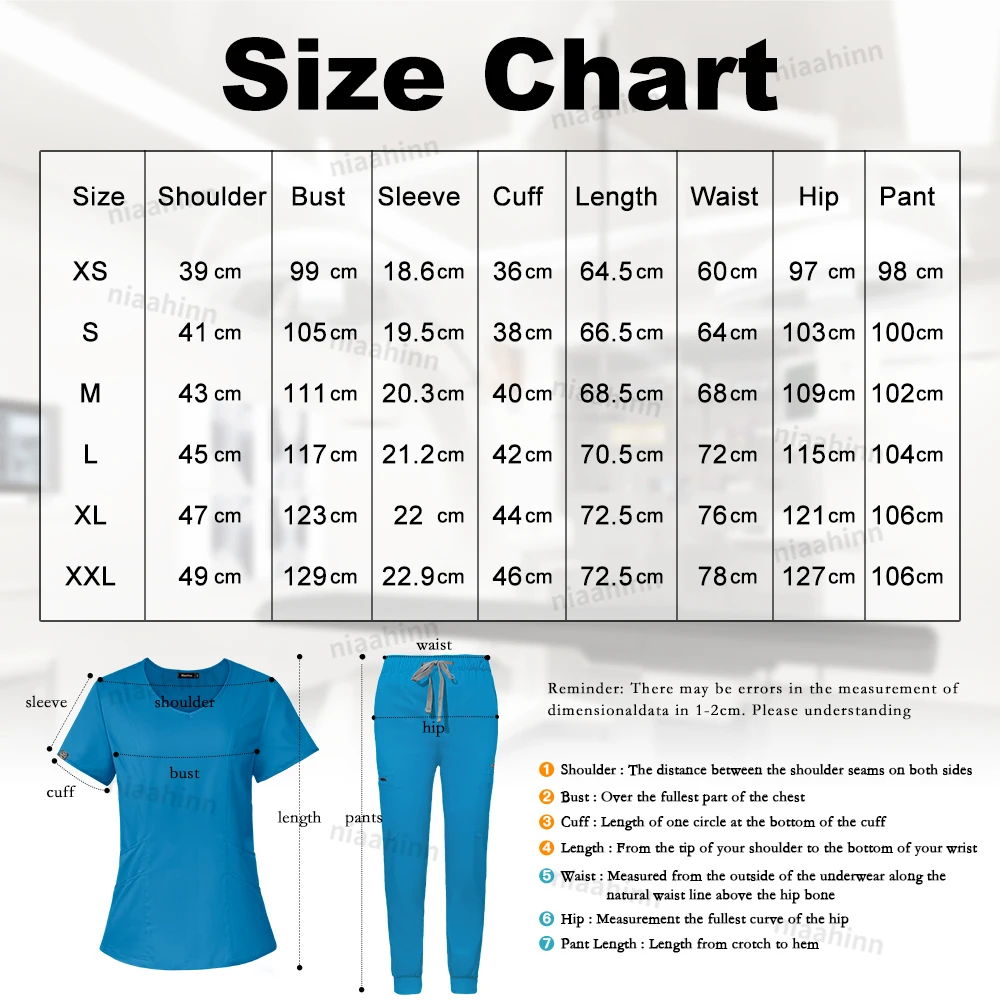 Medical Uniform Women Dental Scrub Solid Color Simple Nurse Accessories V-neck Short Sleeved Top+pants Soft Nursing Spa Uniforms