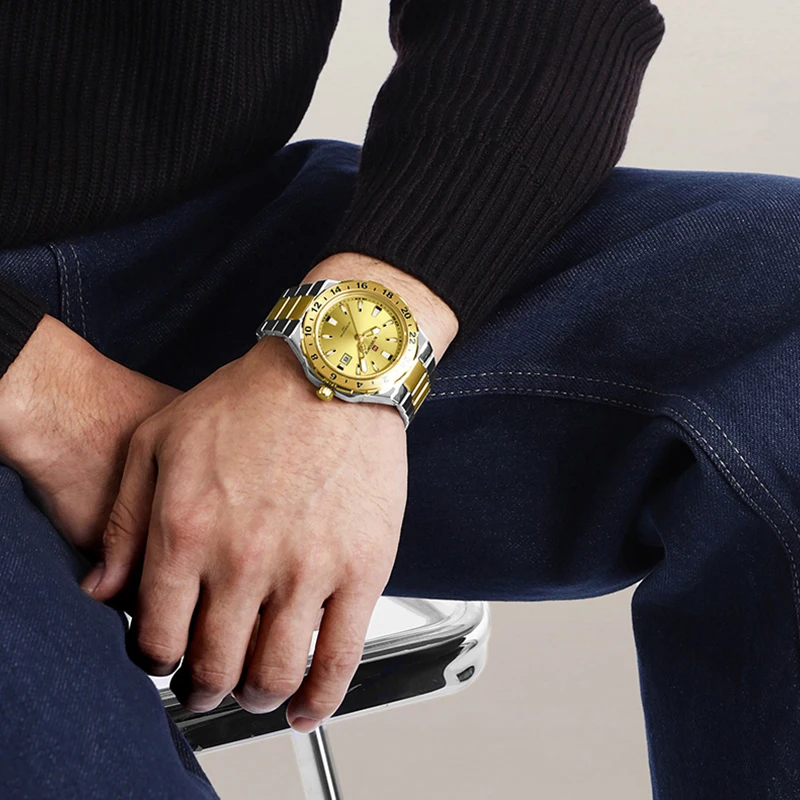 نمط جديد NAVIFORCE 2025 ساعات كوارتز عادية للرجال الفولاذ المقاوم للصدأ 3ATM مقاوم للماء رجل ساعة عالية الجودة موضة ساعة اليد