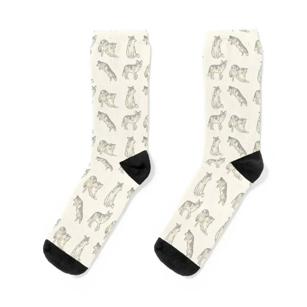 

Cute Coyote art pack Socks professional running Stockings compression Male Socks Women's