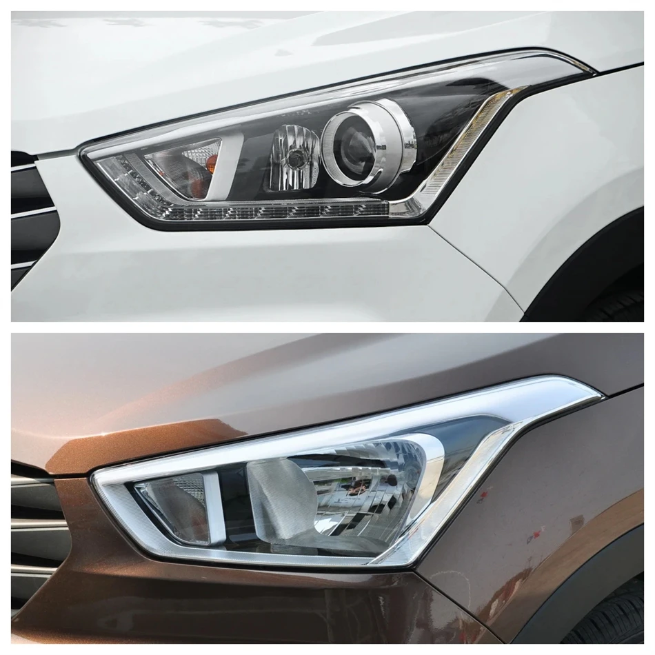 

Для Hyundai IX25 2015 2016 2017, автомобильные аксессуары, прозрачный материал ПК, фары, стеклянный корпус