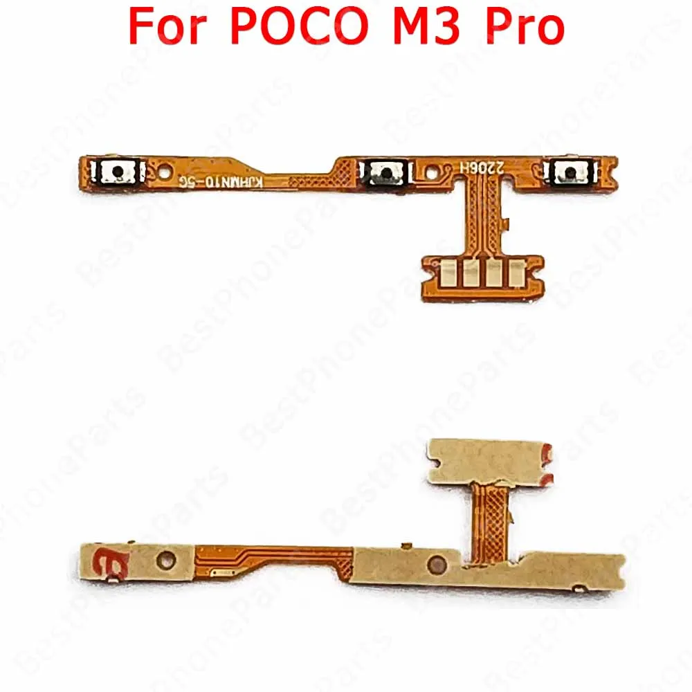 For Xiaomi Poco Phone X3 NFC X4 GT 5G F1 F2 F3 M3 M4 Pro Side Button Switch Volume Replacement Key Power On Off Flex Cable