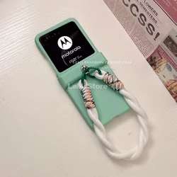 Weave Wristband Strap Hinge Protective Cover For Motorola Razr 40 Ultra ,moto razr 50 Ultra Case