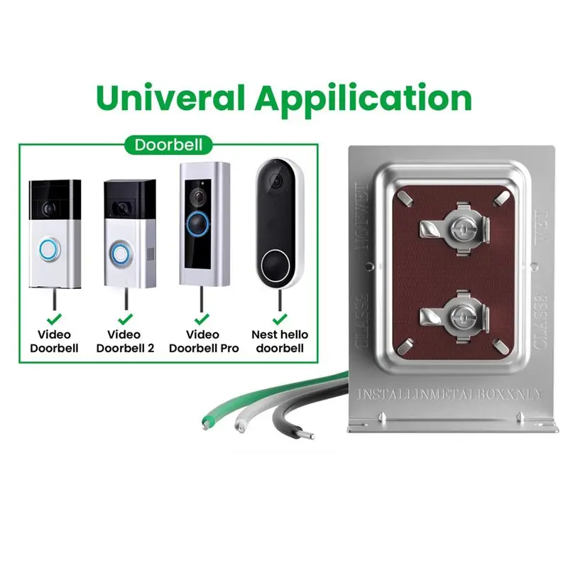 Doorbell Transformer 24V 40VA For Ring Video Doorbells, Hardwired Door Chime Transformer Power Supply-A50M