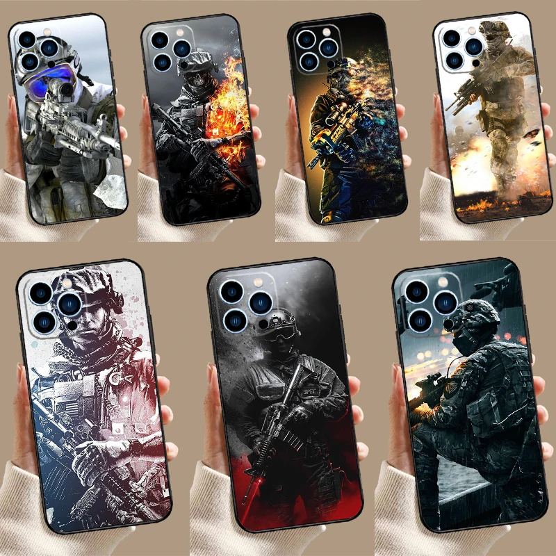 Army Soldier Special Forces Case For Samsung Galaxy S26 S25 Ultra S20 S21 S22 S23 S24 Ultra S10 Plus S25 FE Cover Coque