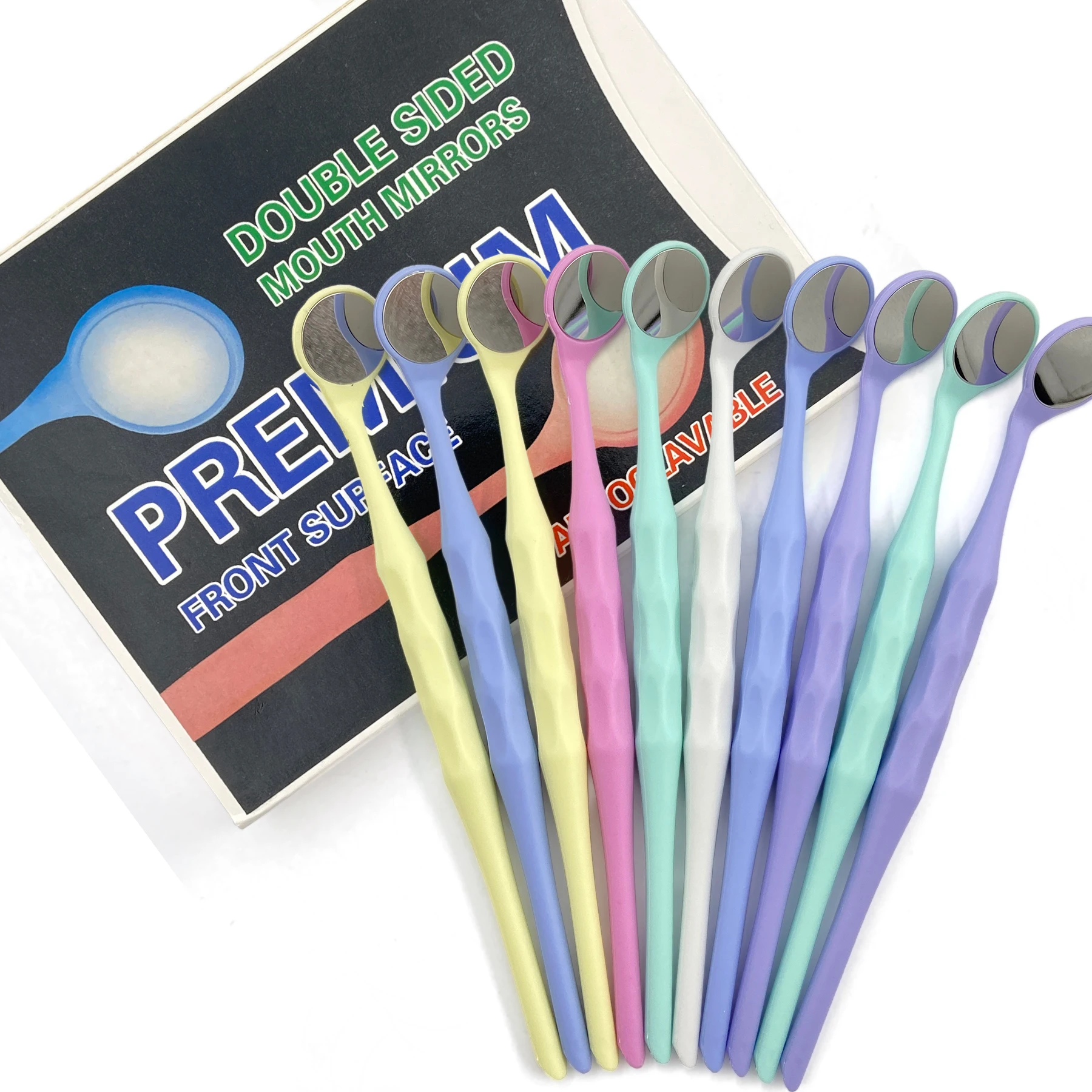 

10pcs Dental Double Sided Mouth Mirrors Autoclavable Premium Front Surface Exam Reflector Oral Mirror Dentistry Tooth Whitening