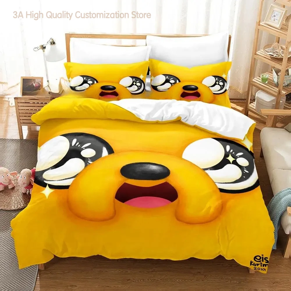 

adventure time finn and jake The Dog Face Bedding Set Single Twin Full Queen King Size Bed Set Boys Bedroom Duvetcover Set