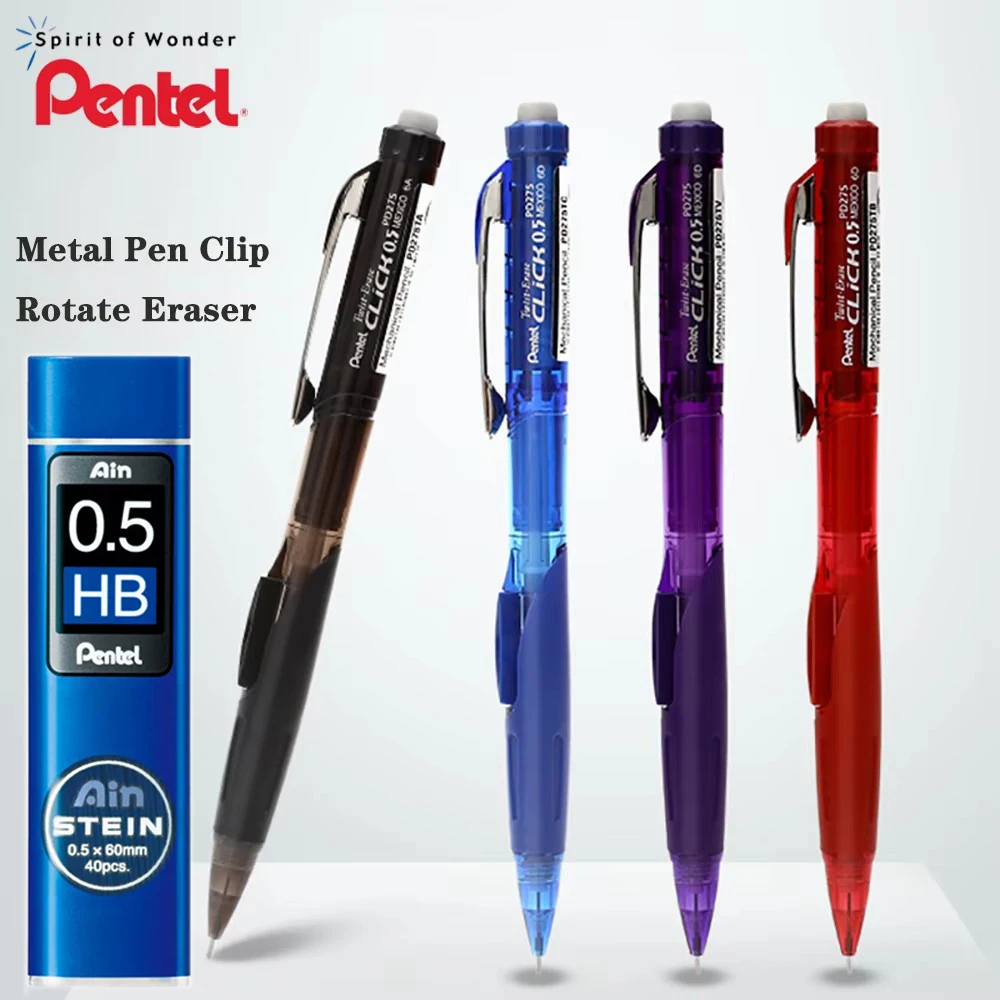 Pentel Mechanical Pencil PD275 Side Pressing Out Lead Writing Is Not Easy To Break The Core Cute School Supplies Stationery
