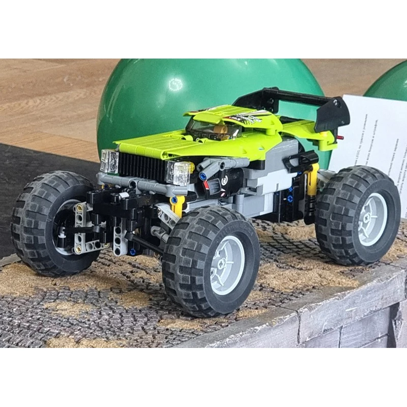 444PCS MOC 8165 몬스터 점퍼 테크닉 리메이크 DIY 모듈식 빌딩 블록 자동차 모델 조립 교육 장난감