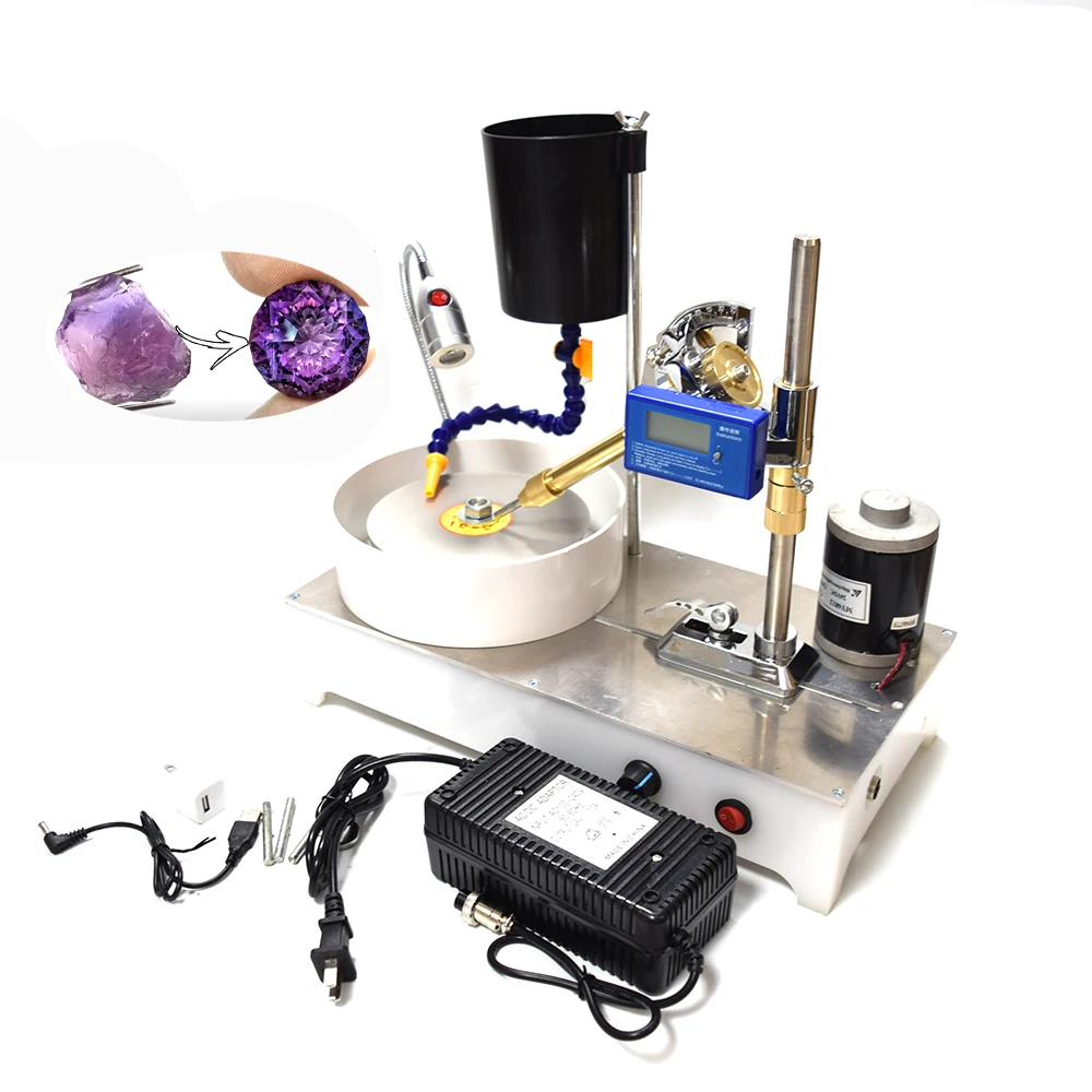 New Digital Display Speed control Gemstone Faceting Machine Diamond Gemstone Grinding Machine Gem Faceting Tool