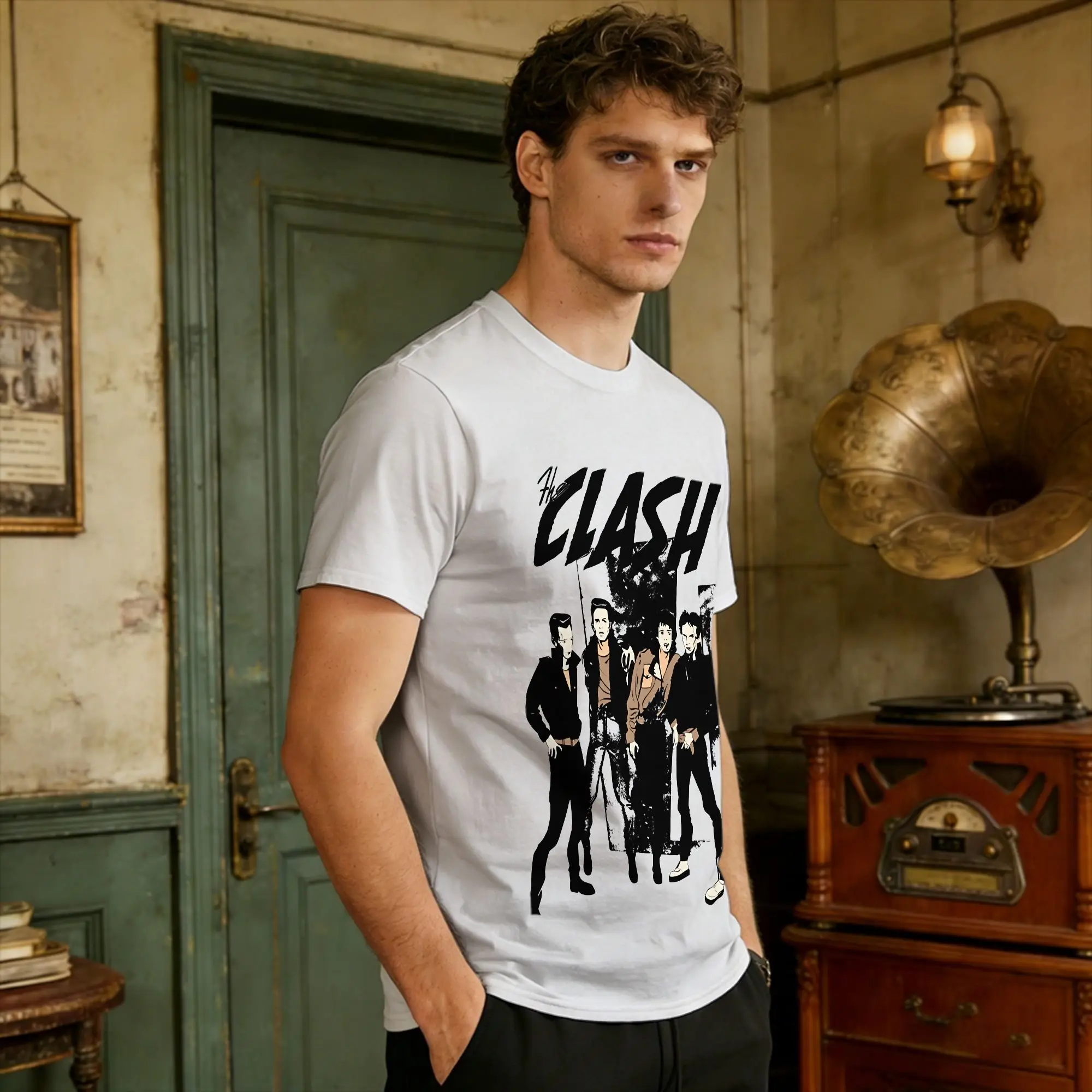 Oversized T-Shirt The Clash Cotton T Shirts  Novelty Tee Shirt for Male Summer Y2K Fun Design Short Sleeve Clothes