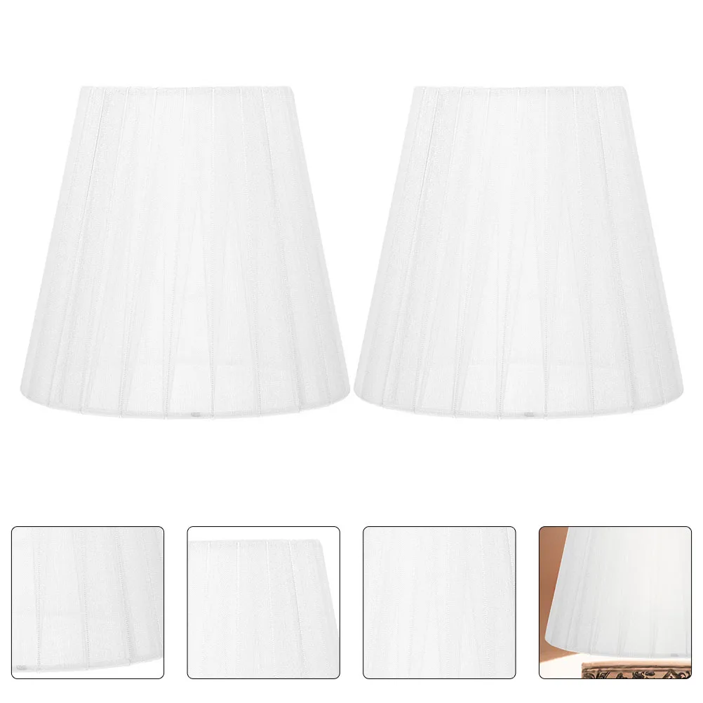 

2pcs Lampshade For Hanging Light Desk Lamp Transparent Gauze Shade Modern Style Decorative Cover Protective Lighting Accessory