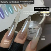 Nouvelle poudre à ongles effet miroir Aurora, paillettes cristallines, poudre de polissage blanc nacré clair effet lune, poudre scintillante pour manucure DIY 2
