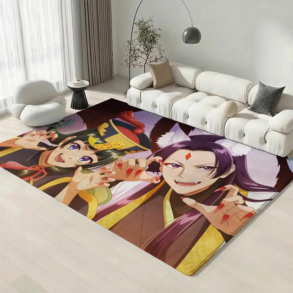 Popular Anime T-The Apothecary DiariesS Floor Mat Eco-Friendly Flannel Doormat Non-Slip Odorless Soft Short Plush Indoor Floor