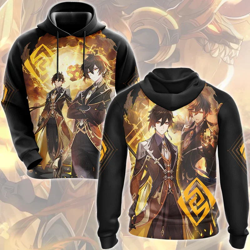 Genshin Impact Raiden Shogun Video Game Hooded Men Women Sweatshirts 3D Hoodie Fashion Casual Cool Pullover Kids Hoodies