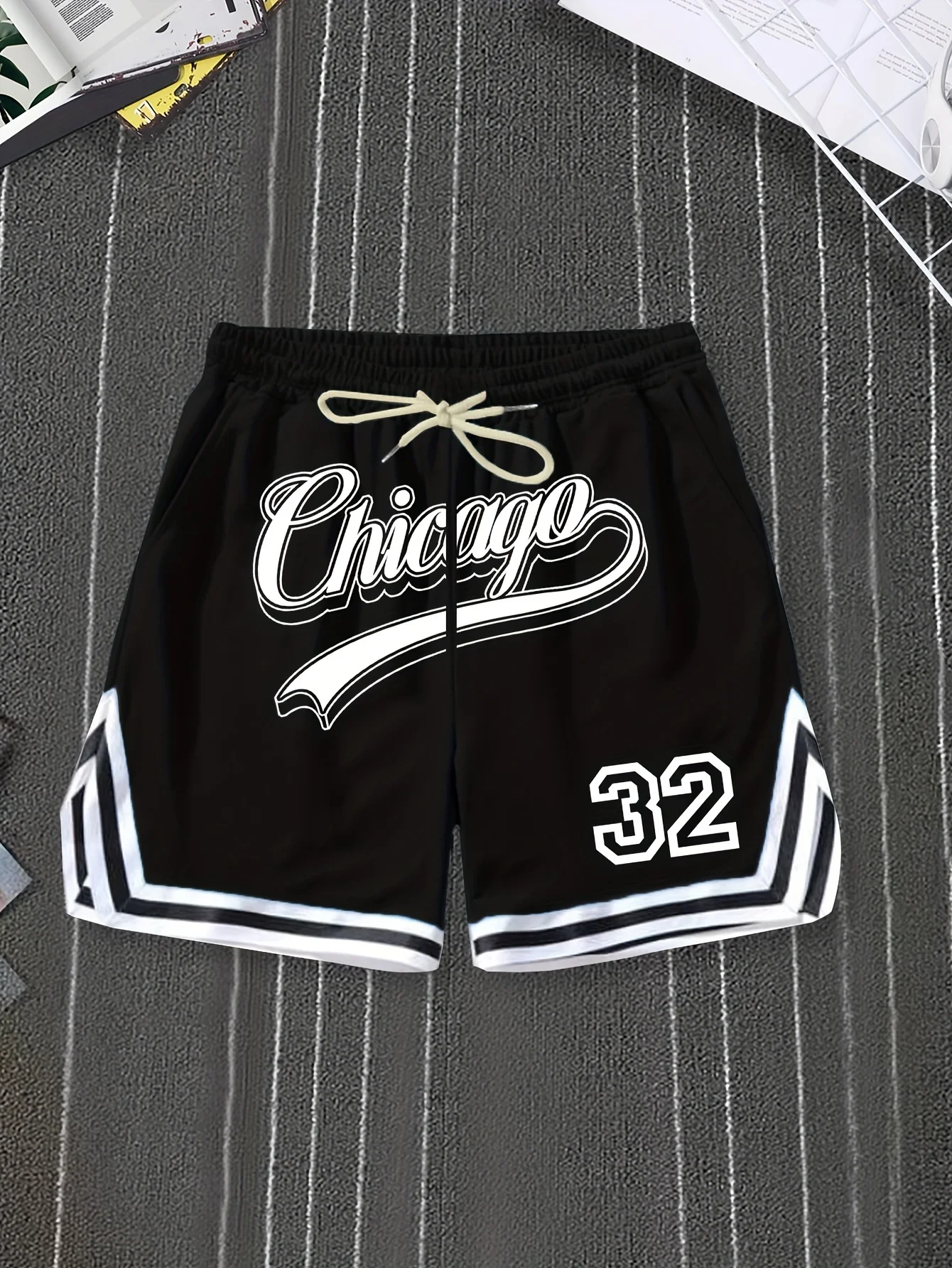 Summer 2025 New 3D Digital 32 Print Casual, Fashionable, Sporty, Soft, Comfortable, Lightweight and Breathable Men's Shorts