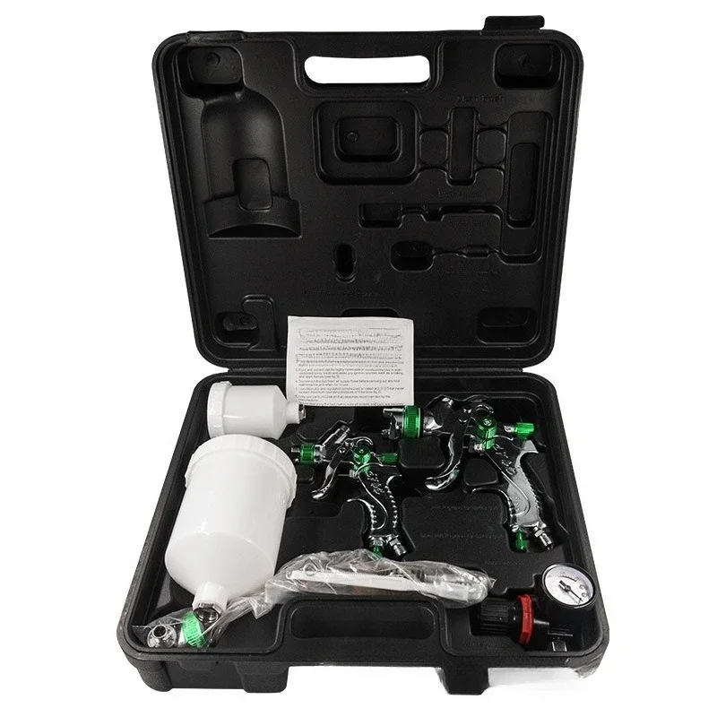 

Pneumatic spray gun set Primer topcoat repair, pot spray gun gravity multi-caliber coating