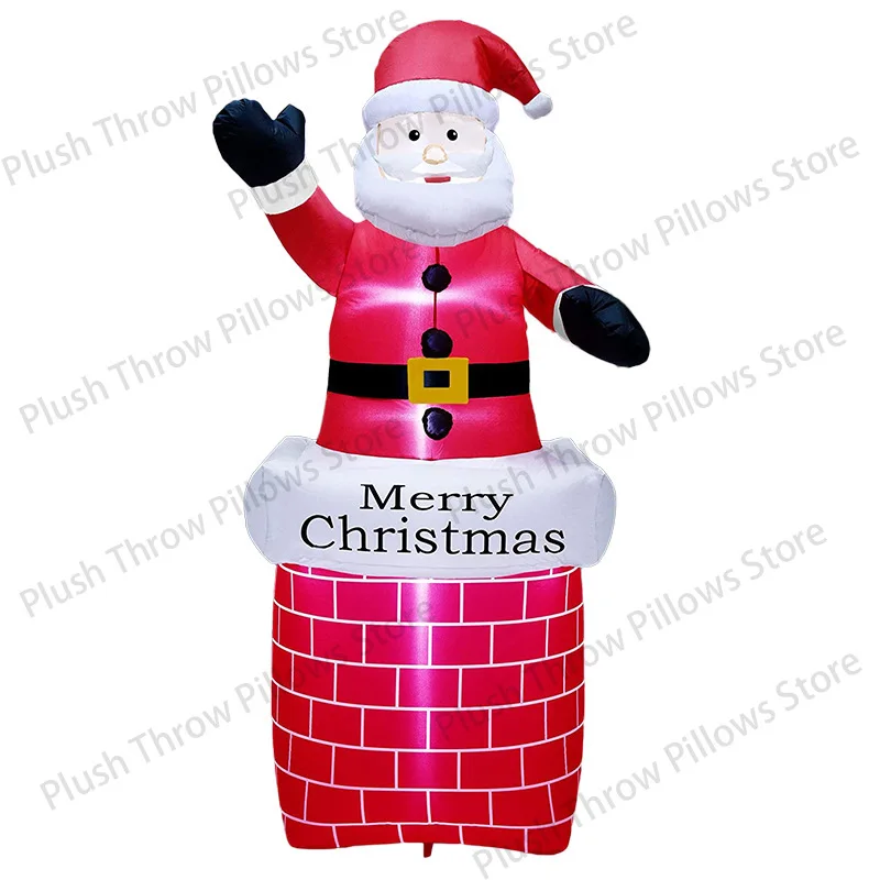 يوم عيد الميلاد نفخ سانتا ثلج نشاط ديكور فناء مع أضواء