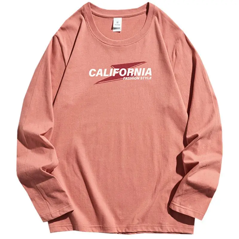 New Spring Autumn Mens Clothing Luxury Brands Men's Loose Long Sleeve O-neck Casual Oversized T-shirt TEES T-shirts for Men