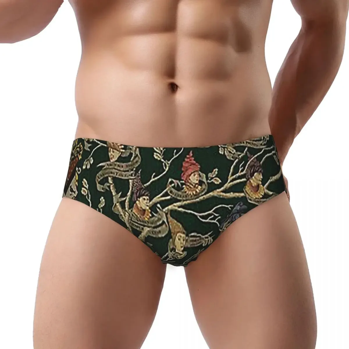 Noble House Of Black Famil Men Triangle Panties Breathable Boxer Underpants Short Underwear for Homme Man Boyfriend Gifts