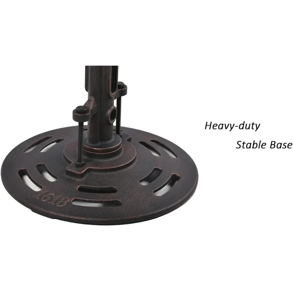 Table Basse Ronde 19.6 en Métal de Style Industriel Réglable, Idéale pour le Salon