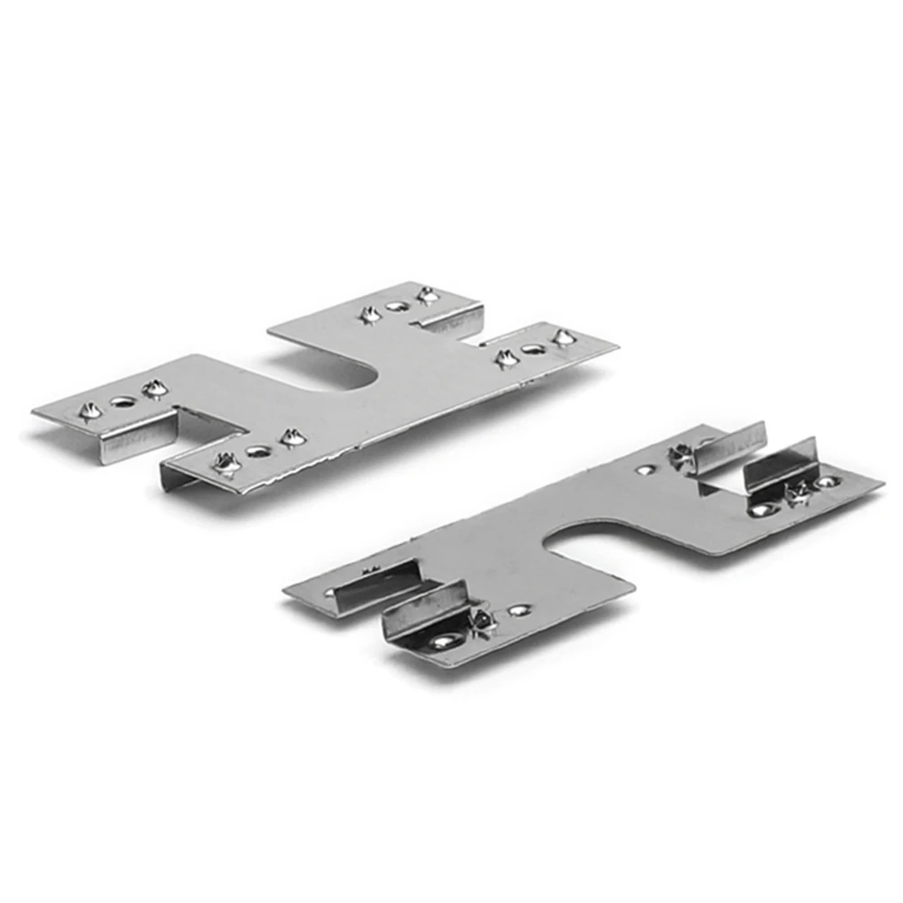 50PCS 광전지 전도성 시트 스테인레스 스틸 28x50mm 접지 보호를위한 태양 전지 패널 접지 클립 와셔 시트