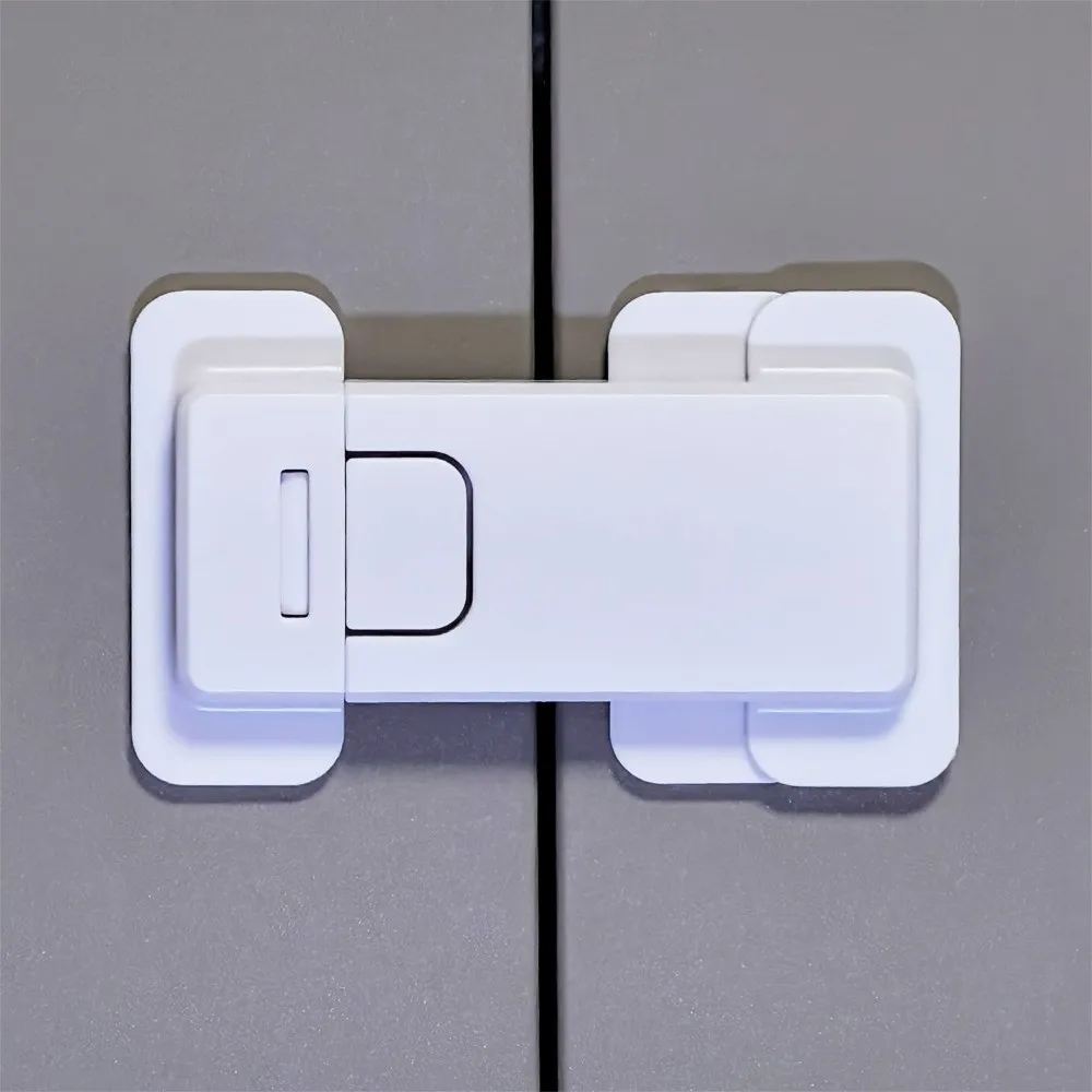 

New Plastic Safety Lock Multifunction Security Protection Refrigerator Door Latch Useful Cabinet Drawer Lock