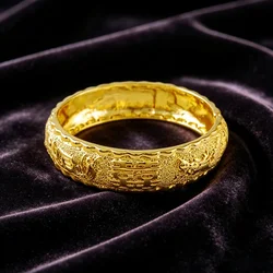 24K Real Gold Bracelet Hi Word Gold Bracelet Plating Gold for Women's Wedding Jewelry Gifts