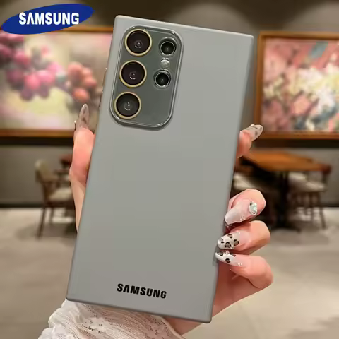 Official Liquid Silicone Case Samsung Galaxy S25 S24 S23 S22 S21Ultra Plus S23 FE A55 A35 A34 A16 A15 A14 A05S A25 Bumper Cover