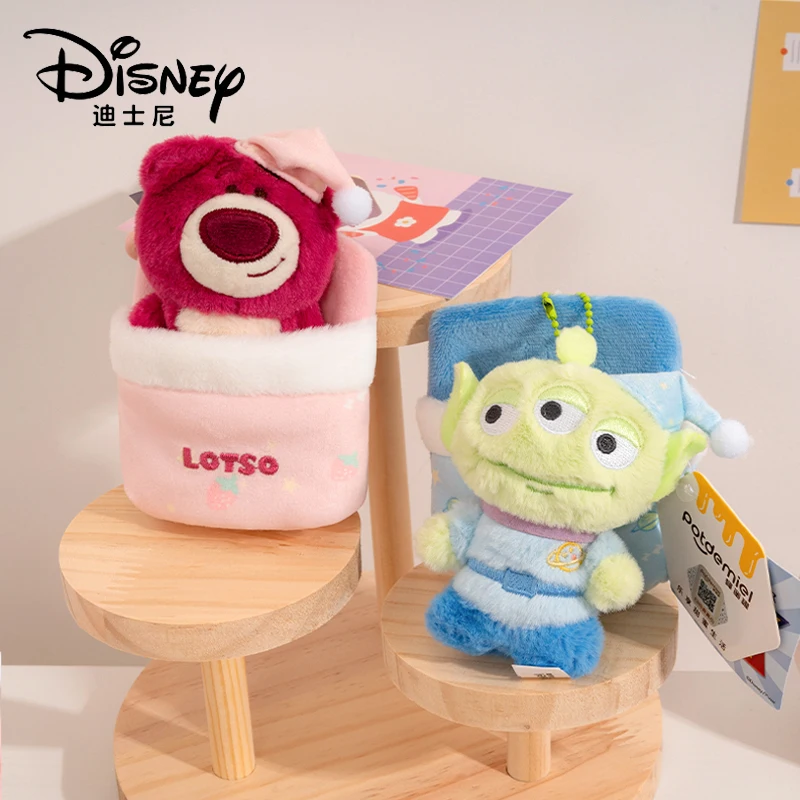 10 センチメートル/3.9 インチディズニーロッツォレックスエイリアンハムぬいぐるみ人形キーリング漫画 & かわいいバックパックペンダント誕生日プレゼント子供のための