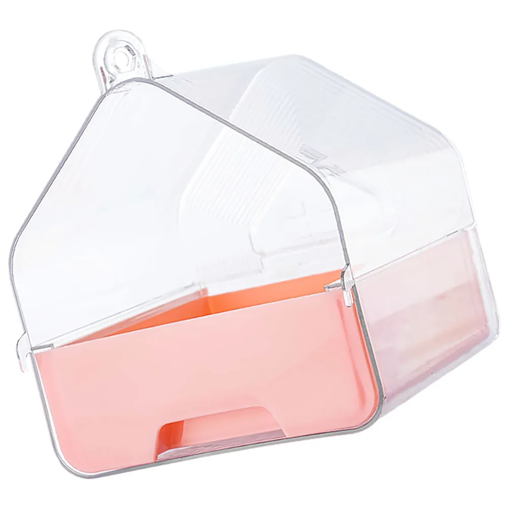 

Clear Parrot Bath Tub for Cage External Drawer Style Bird Shower Bathtub Lightweight Portable for Parakeet Cockatiel Daily Care