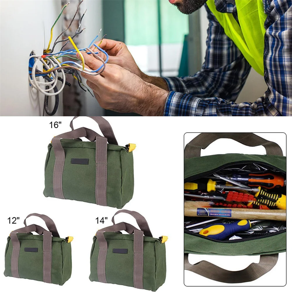 Canvas Portable Toolkit Multi-functional Hardware Wrench Storage Tools Bags Electrician Screwdrivers Organizer Pouch Handbags