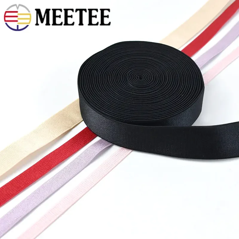 10/20Meters 6mm-25mm Nylon Elastic Bands Stretch Rubber Ribbon Underwear Bra Shoulder Strap Spring Tape DIY Sewing Accessories