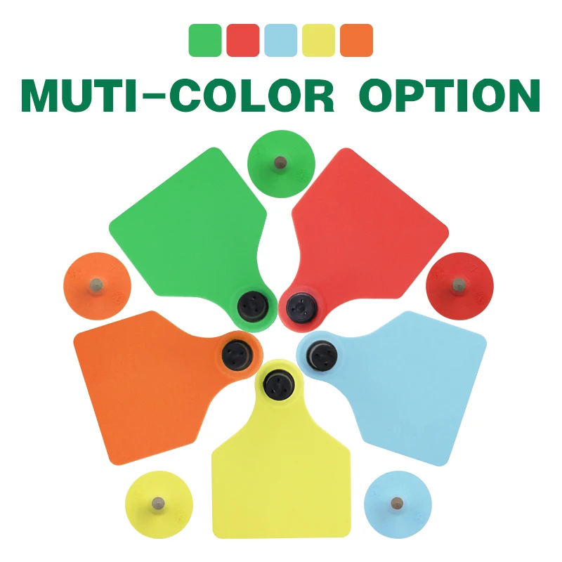 動物用厚手TPU素材耐衝撃耳標 家禽識別 牛 酪農 黒点耳標