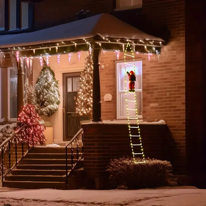 LED 크리스마스 사다리 조명, 실내 및 실외 창, 벽 및 크리스마스 트리 장식에 적합